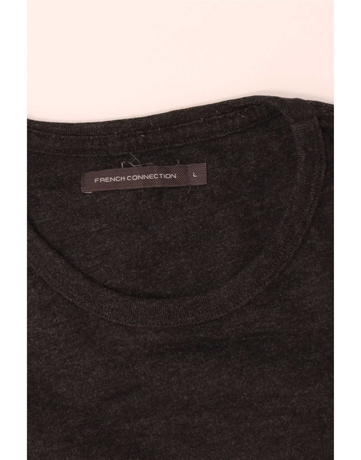 French Connection Haut Homme Manches Longues Large Gris Coton