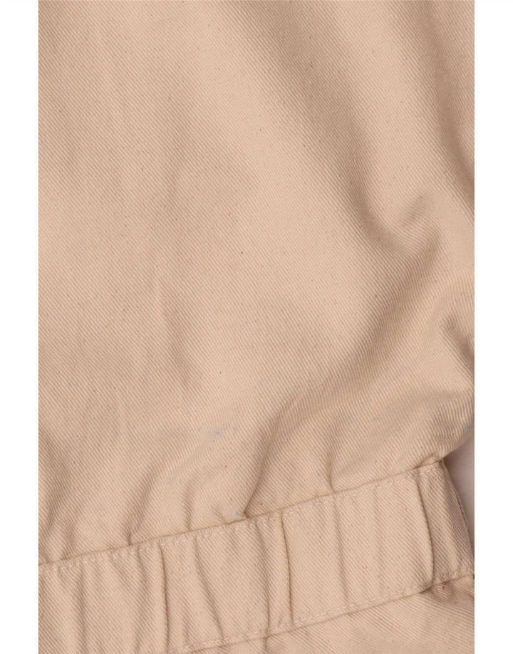 Zara Womens Denim Combishort UK 14 Coton Beige Moyen