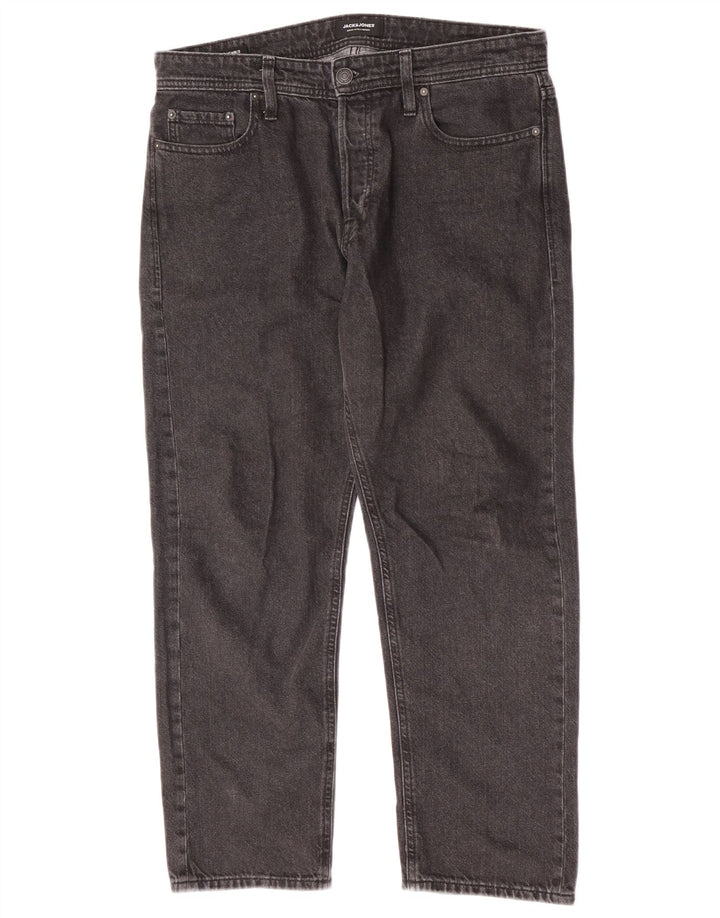 Jack & Jones Jean Droit W32 L27 Homme Gris Coton