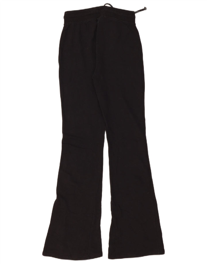 Zara Pantalon de survêtement évasé pour femme UK 12 Medium Noir