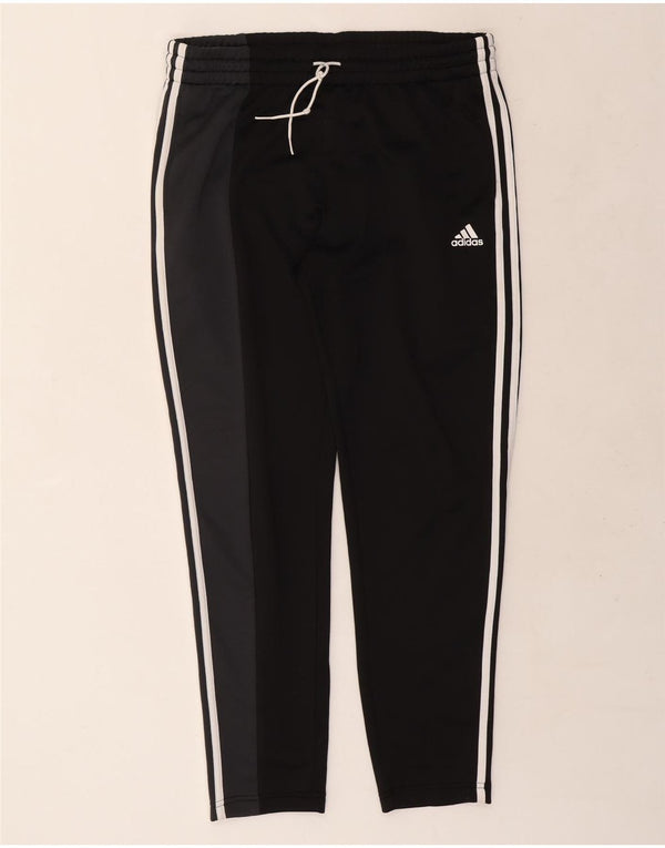 Adidas Pantalon de survêtement pour femme UK 16/18 Large Noir Colourblock Polyester