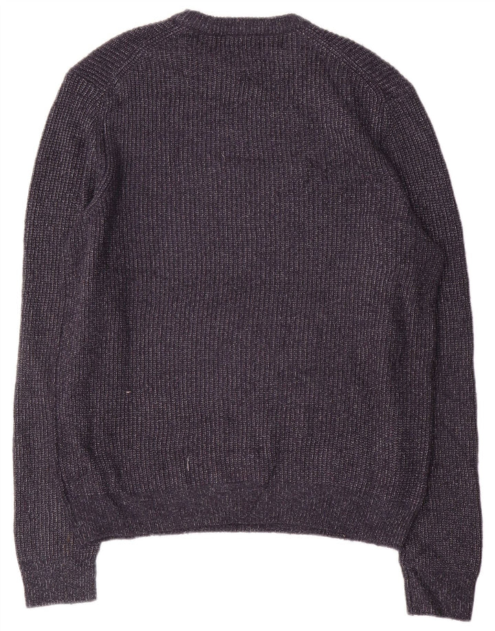 Marks & Spencer Pull à col rond pour homme Bleu marine moucheté