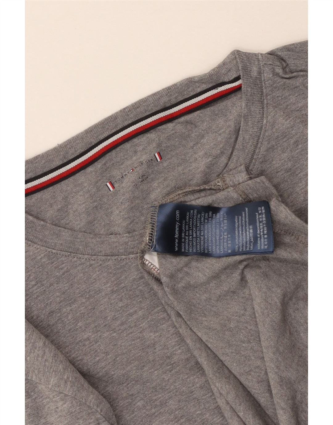 Tommy Hilfiger Haut à manches longues pour garçon 12-13 ans Gris Coton