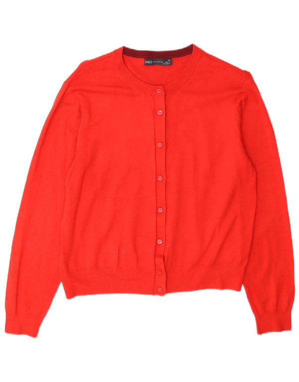 Marks & Spencer Pull Cardigan pour Femme UK 16 Grande Viscose Rouge