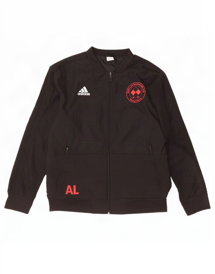 Adidas Hommes Climalite Graphic Survêtement Top Veste Grand Noir Polyester