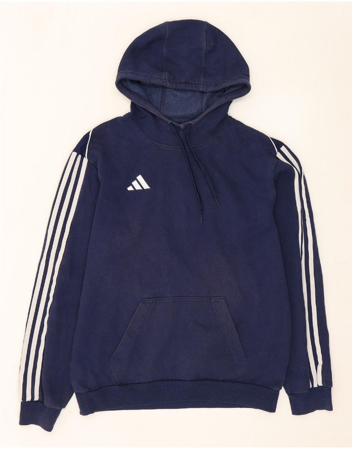 ADIDAS Pull à capuche pour homme en coton bleu marine moyen