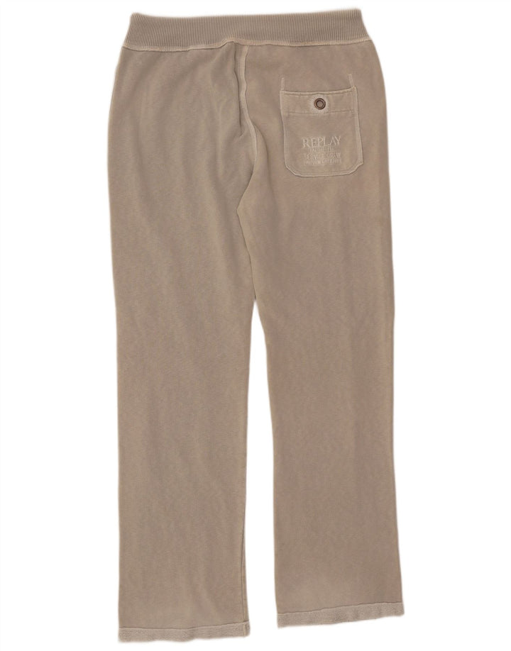 Replay Pantalon de Survêtement Graphique Homme Large Gris