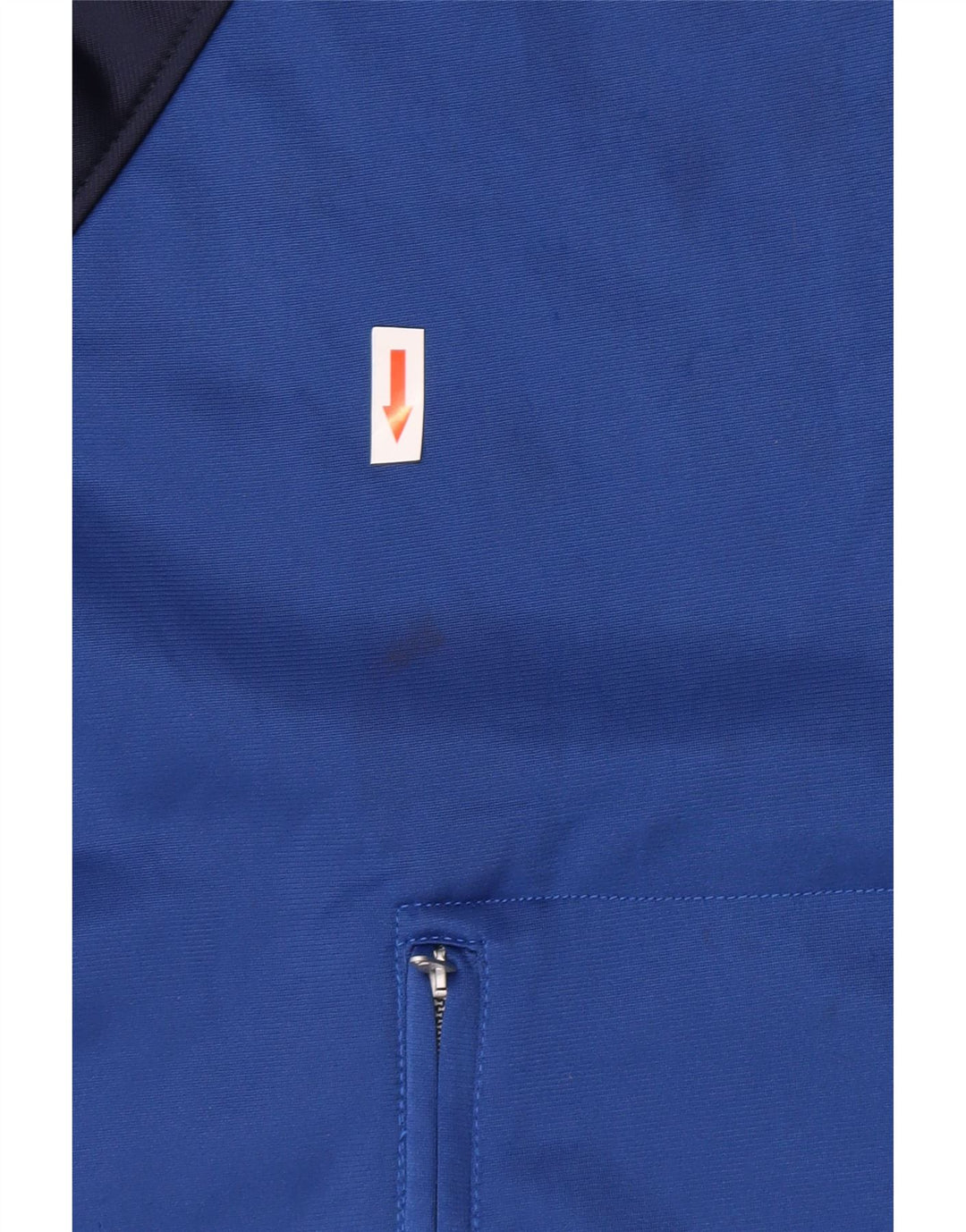 Asics Veste de survêtement graphique pour hommes, grand bleu, polyester color block