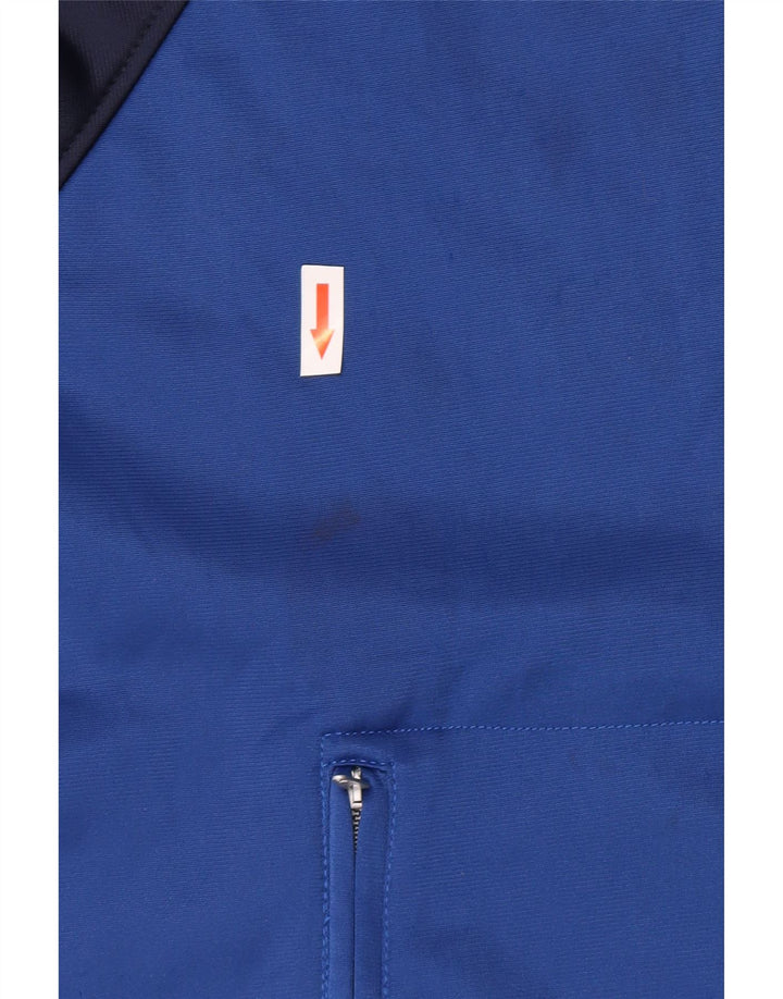 Asics Veste de survêtement graphique pour hommes, grand bleu, polyester color block