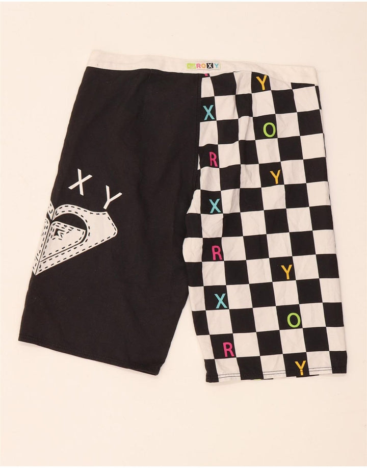 Roxy Short de bain graphique pour femme UK 10 petit polyester géométrique noir