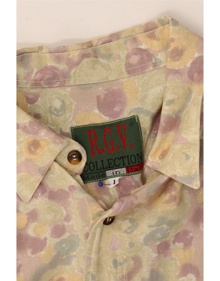 VINTAGE Chemise Homme Grand Floral Multicolore