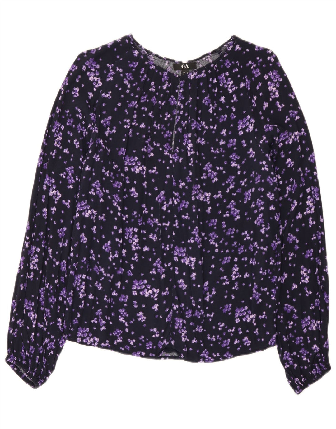 C&A Chemisier Femme EU 38 Medium Purple Floral Viscose