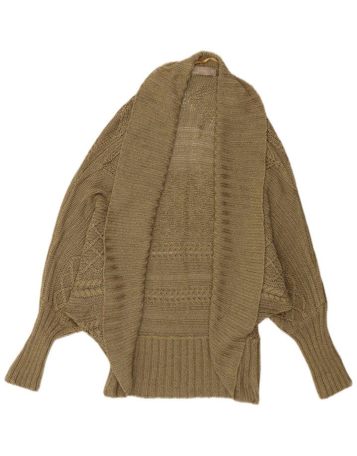 Zara Femmes Batwing Poncho Cardigan Pull UK 14 Kaki Moyen