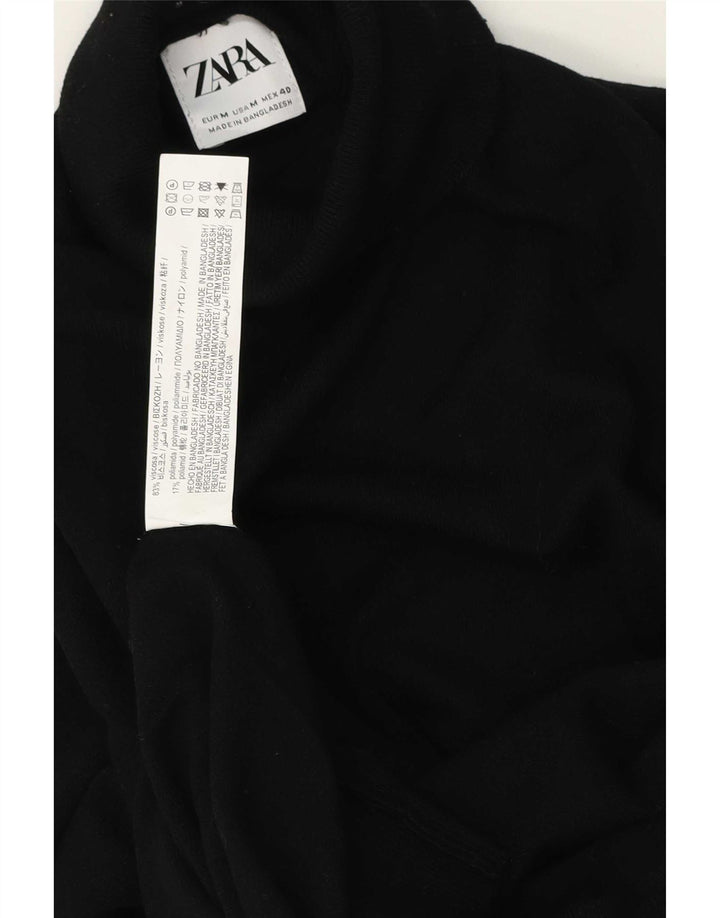 Zara Pull Col Roulé Homme Noir Moyen Viscose