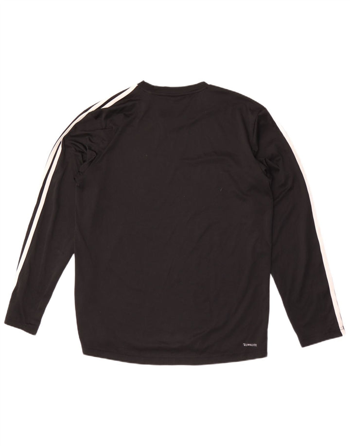 Adidas Hommes Climalite Haut À Manches Longues Grand Noir Polyester