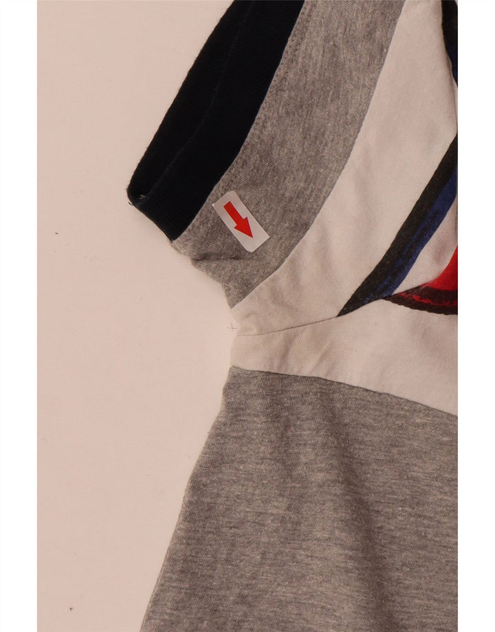 Desigual Polo Graphique Homme Large Gris Coton