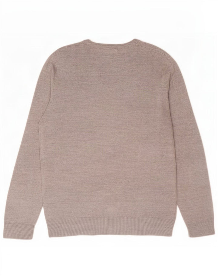 Marks & Spencer Pull Col V Homme Gris Moyen Acrylique