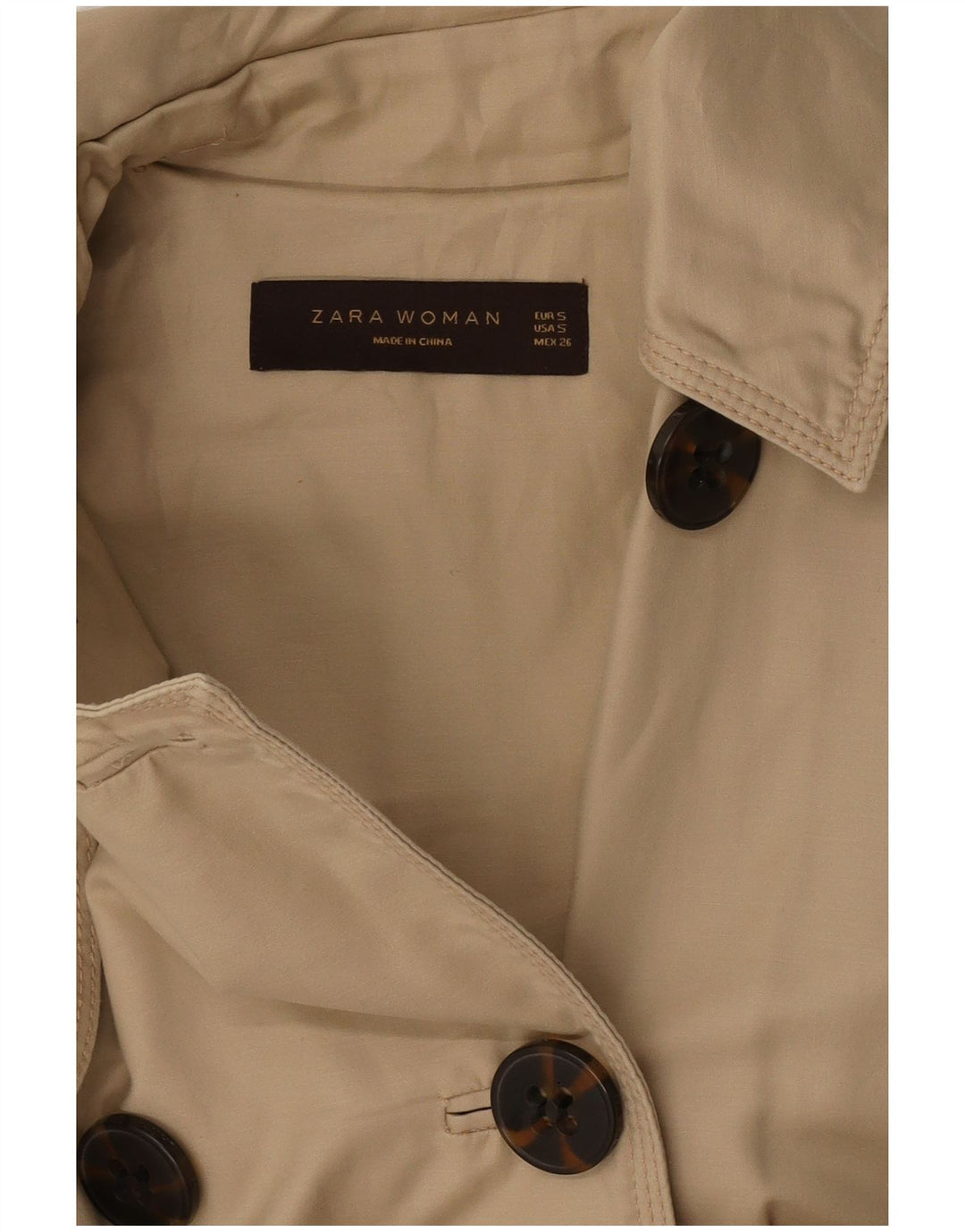 Zara Femme Caban UK 10 Petit Beige