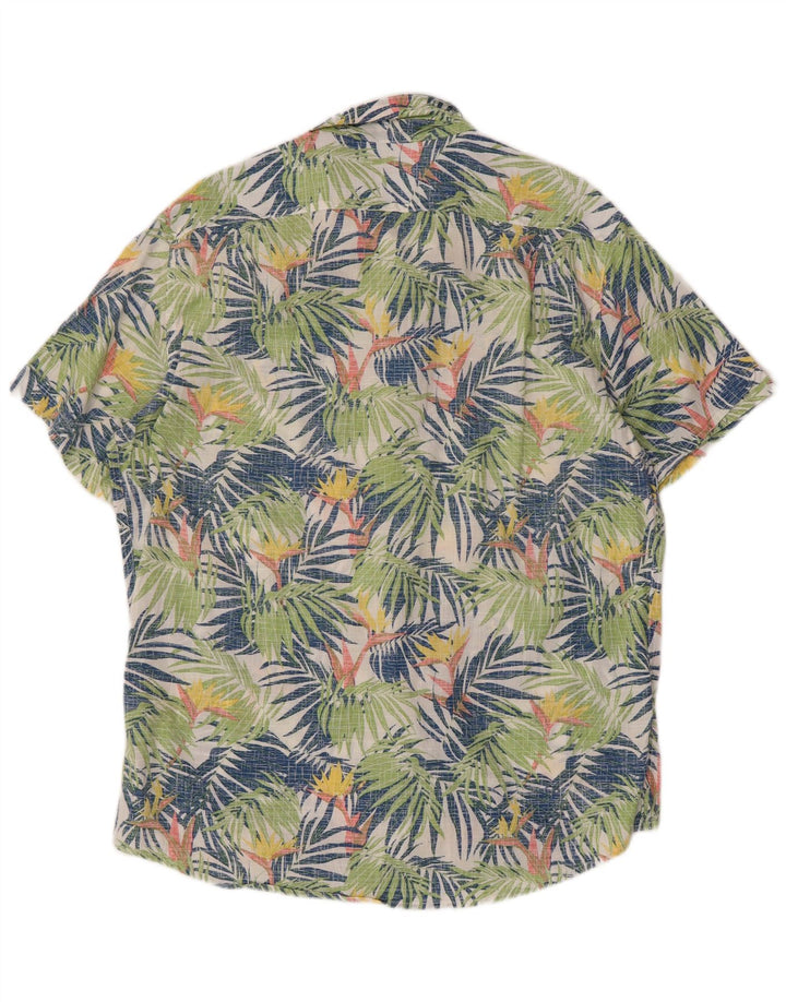 Izod Chemise à manches courtes pour homme Salt Water en coton floral multicolore
