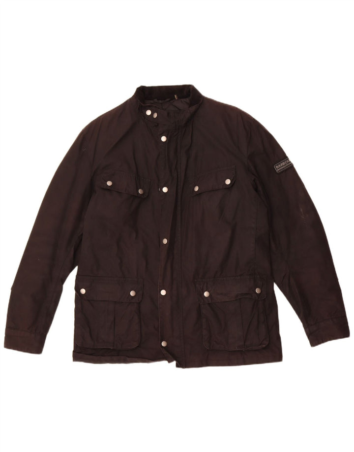 Barbour Veste en coton ciré pour homme UK 40 Grand coton noir