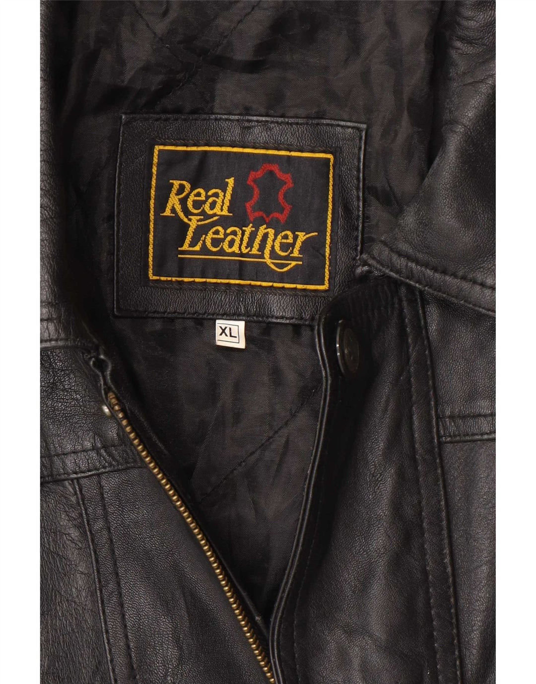 veste en cuir homme vintage UK 42 XL Noir