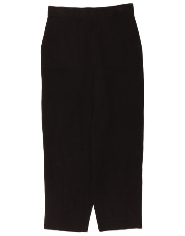 Zara Femme Pantalon Court Moyen W28 L24 Noir Viscose