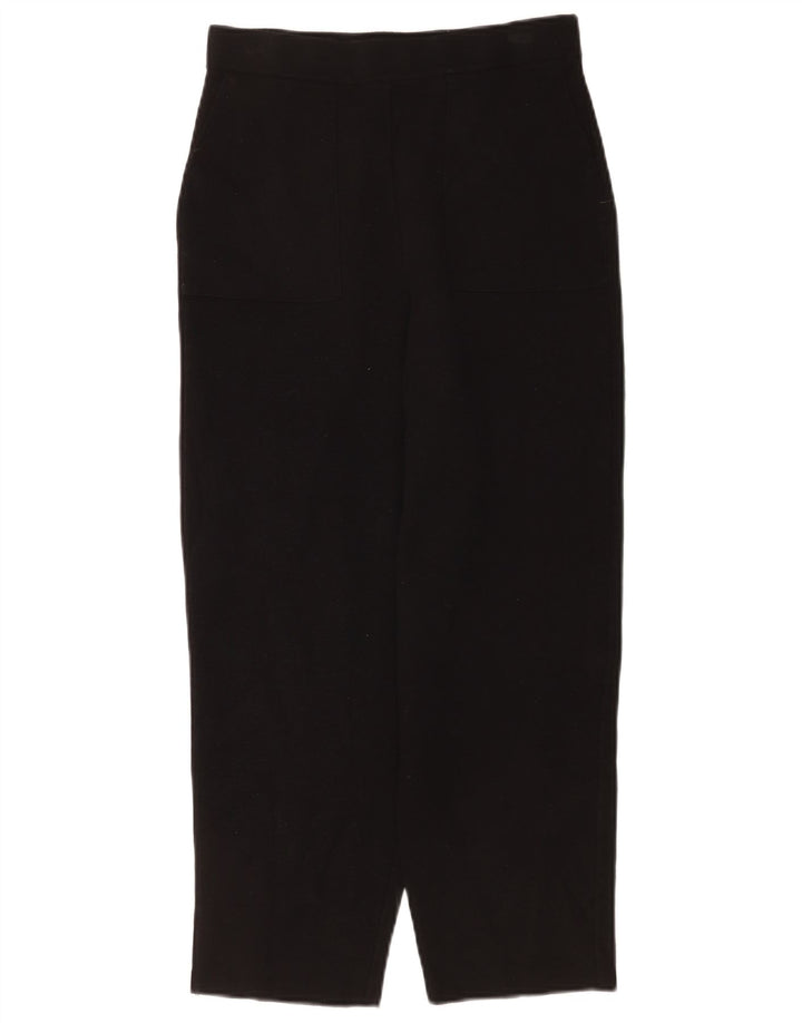 Zara Femme Pantalon Court Moyen W28 L24 Noir Viscose