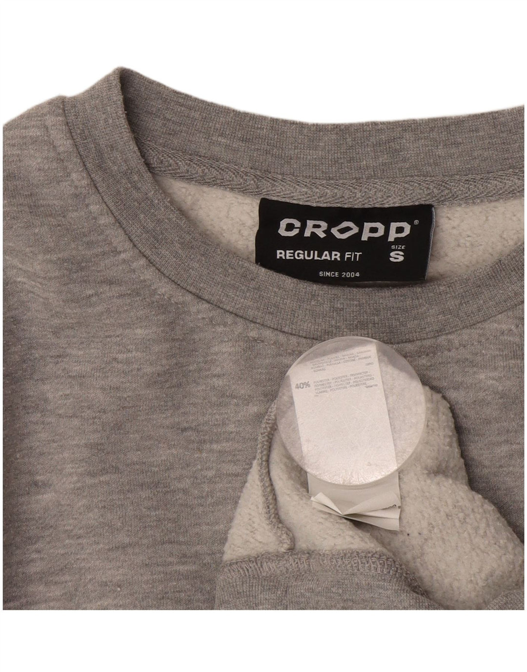 Cropp Mens Graphic Regular Fit Sweatshirt Jumper Petit Gris Coton