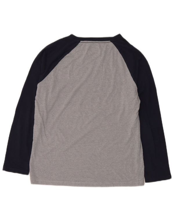 Tommy Hilfiger Haut à manches longues pour garçon 15-16 ans Large Gris Colorblock