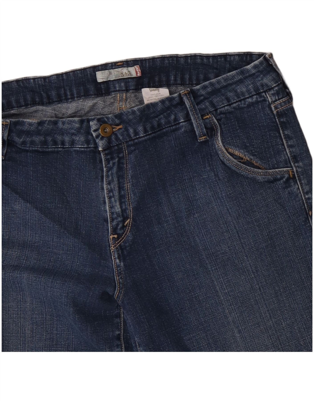 Levi's Jean Capri 545 Femme US 14 XL W36 L18 Bleu Coton