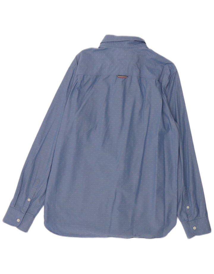 TOMMY HILFIGER Chemise Regular Fit Homme Grand Bleu à Pois Coton