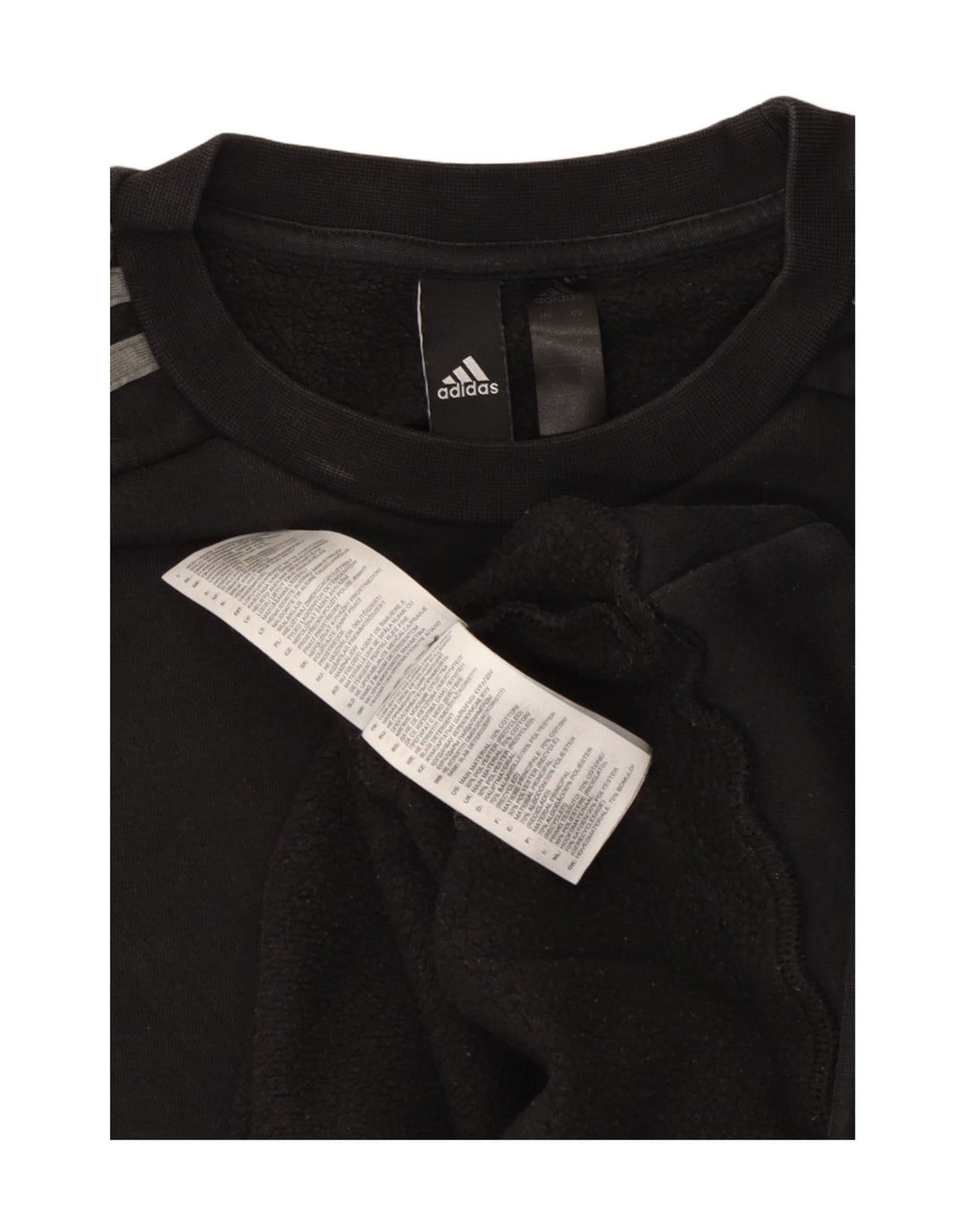 Adidas Sweat-shirt pour homme en coton noir Taille S