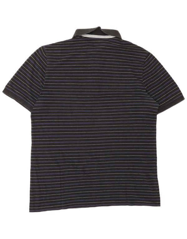 Lacoste Polo Homme Taille 6 XL Bleu Marine Rayé Lyocell