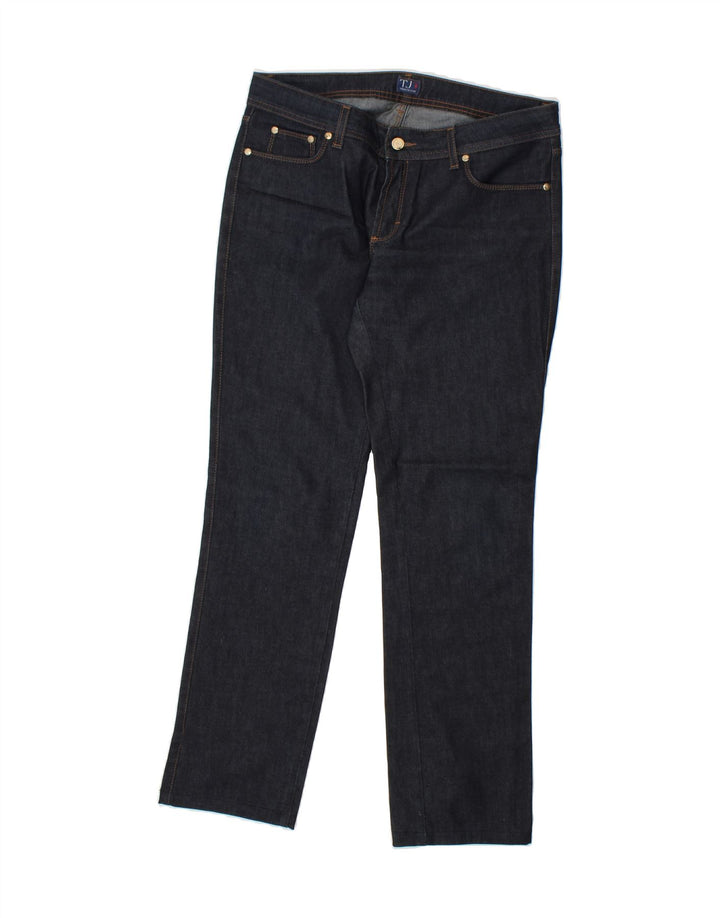 TRUSSARDI Womens Straight Jeans W30 L31 Navy Blue Cotton Vintage Trussardi and Second-Hand Trussardi from Messina Hembry 