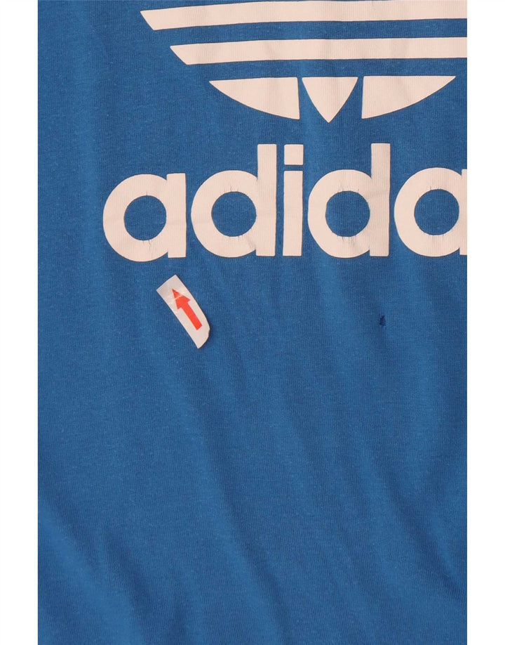 Adidas T-shirt graphique pour homme en coton bleu petit