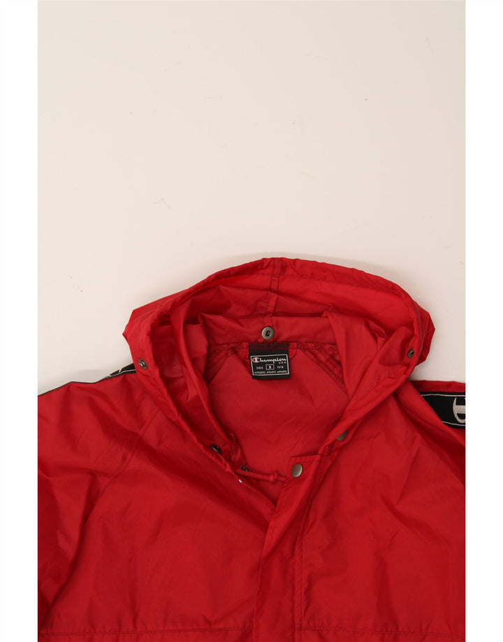 CHAMPION Mens Hooded Rain Jacket UK 36 Small Red Polyamide Vintage Champion and Second-Hand Champion from Messina Hembry 
