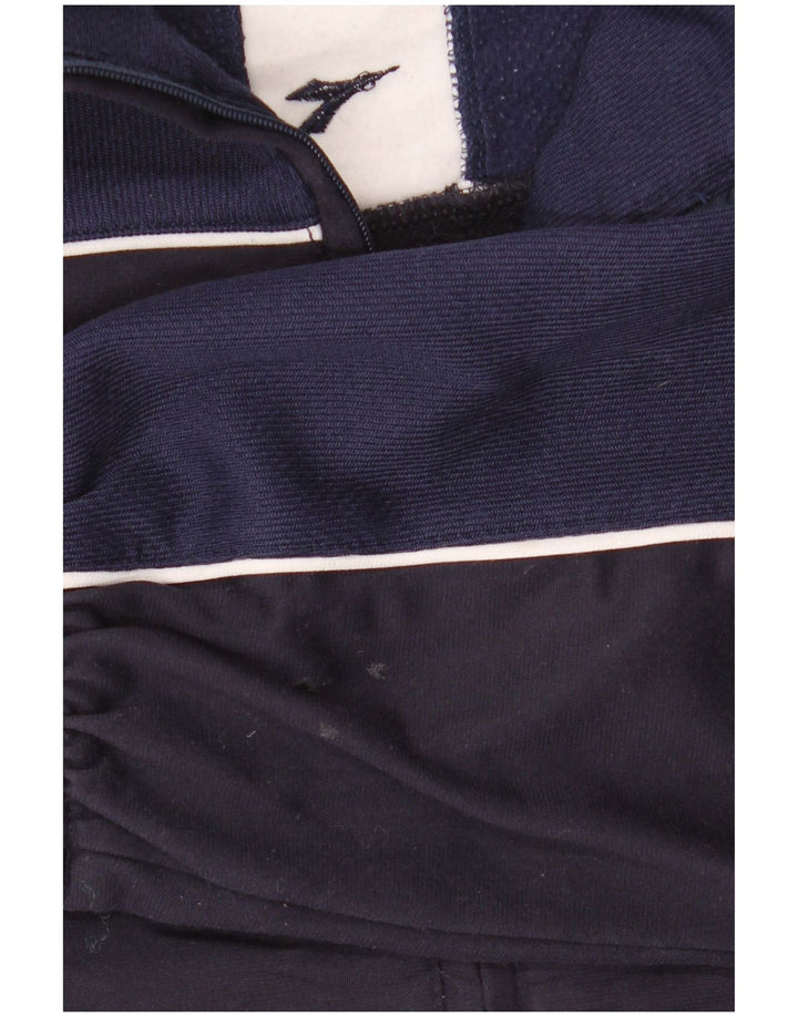 Diadora Veste de survêtement pour homme UK 38 Bleu marine moyen Colourblock