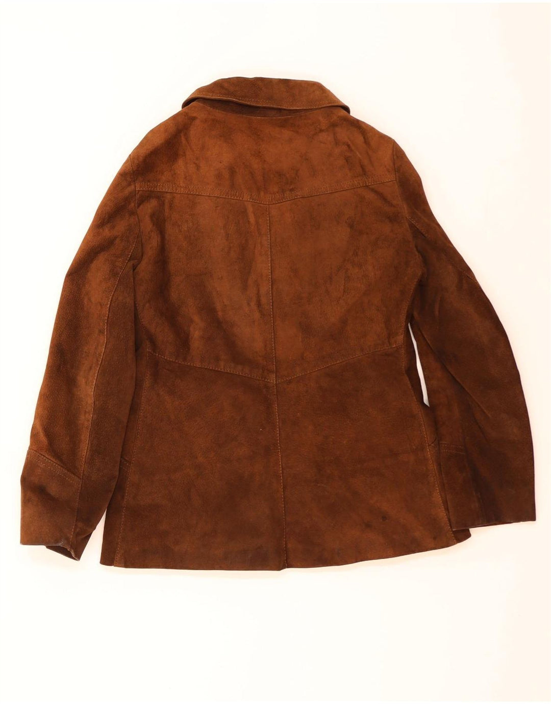 veste en daim femme vintage UK 12 Brun moyen