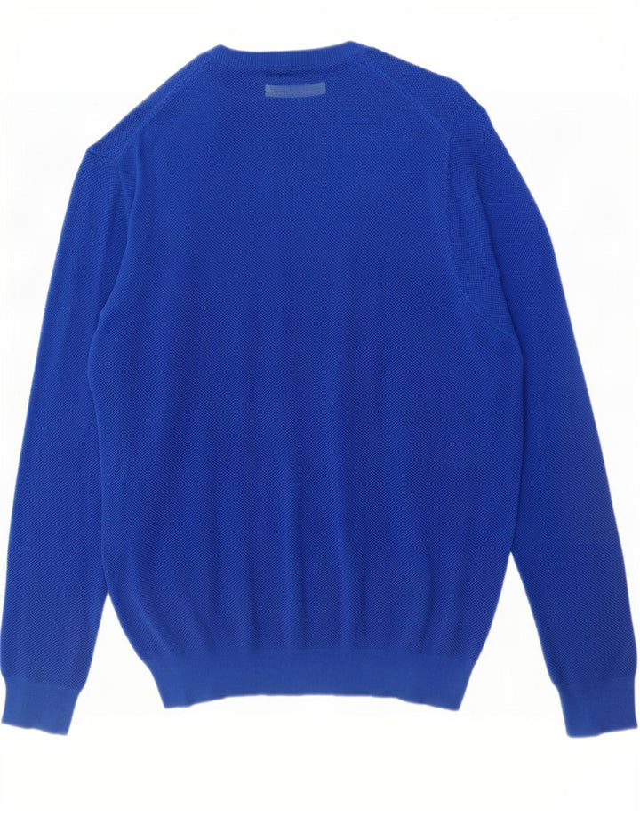 Gant Pull col rond homme grand bleu coton