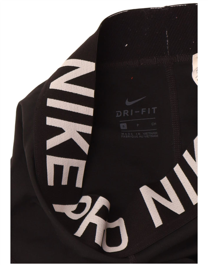NIKE Short de sport Dri Fit Graphic pour femme UK 8 Small Noir Polyester