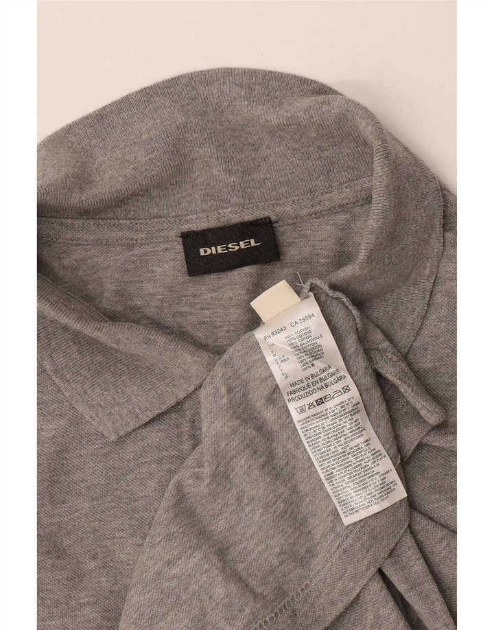 Diesel Polo Graphique Homme Gris Moyen Moucheté Coton