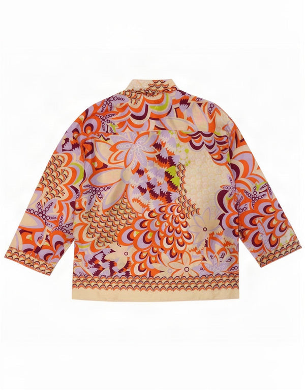 Zara Chemisier long surdimensionné pour femme UK 6 XS Multicolore Floral