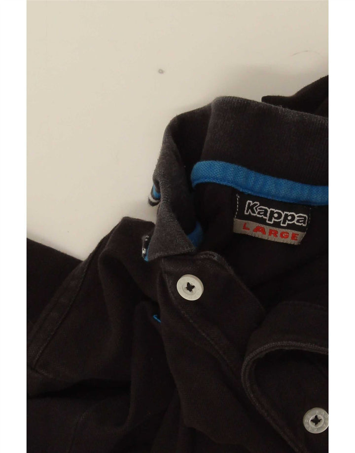Kappa Polo Homme Large Noir Rayé