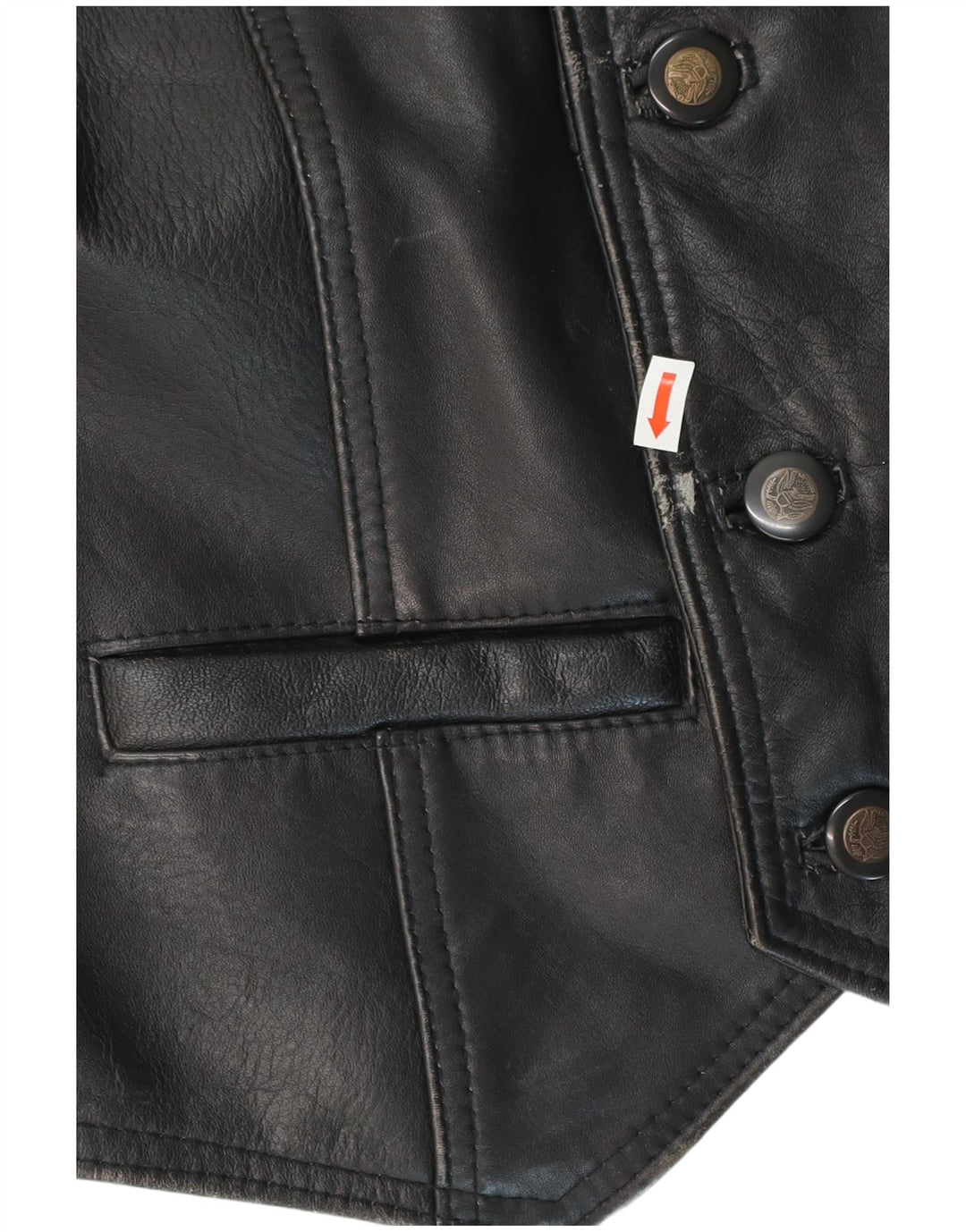 gilet en cuir homme vintage noir moyen
