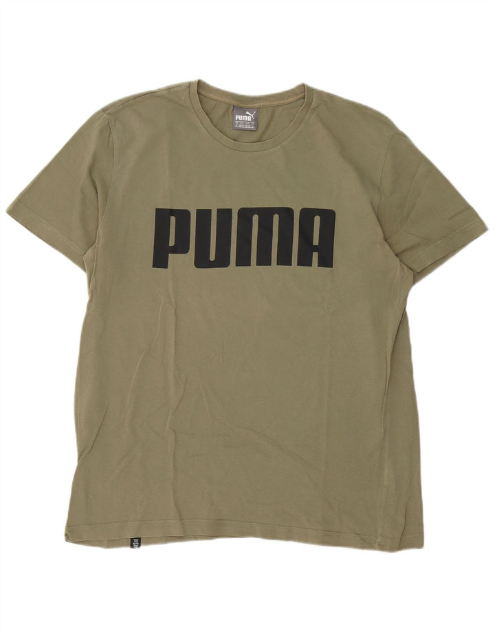 Puma T-Shirt Graphic Homme Kaki Moyen Coton