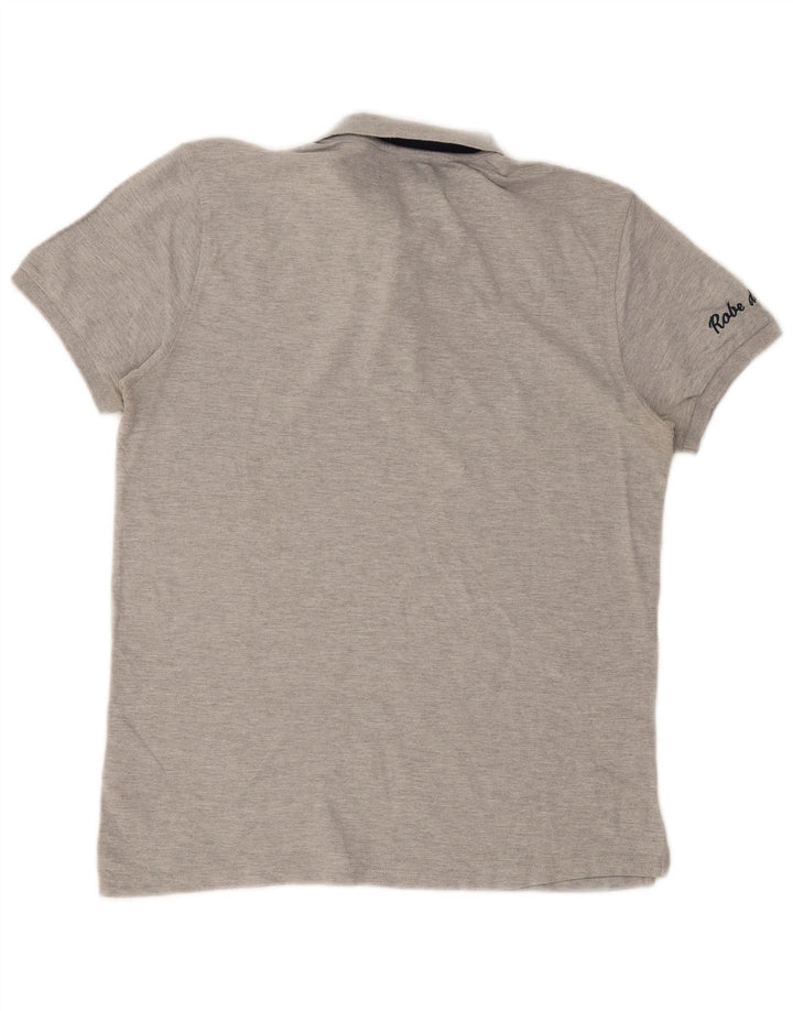 Kappa Polo Homme Large Gris Colorblock Coton
