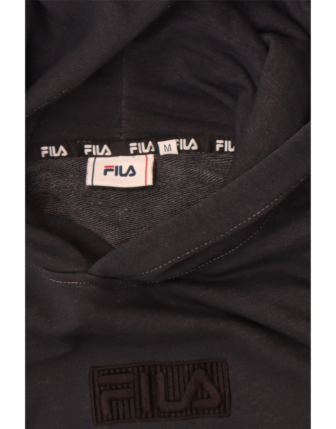 Fila Pull à capuche graphique pour femme UK 14 Noir moyen