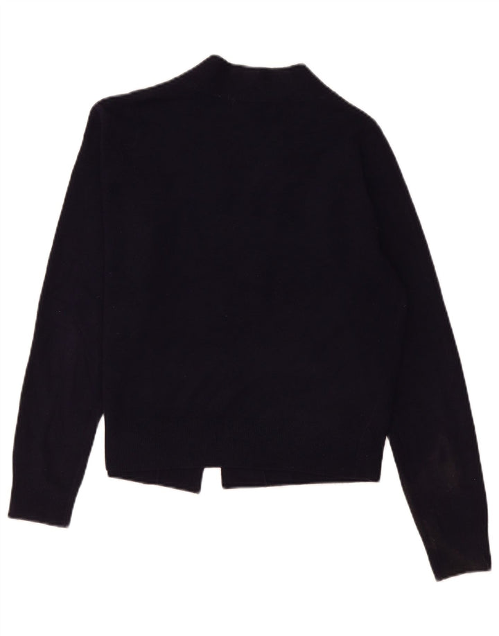 Marks & Spencer Pull cardigan ouvert court pour femme UK 14 Bleu marine moyen
