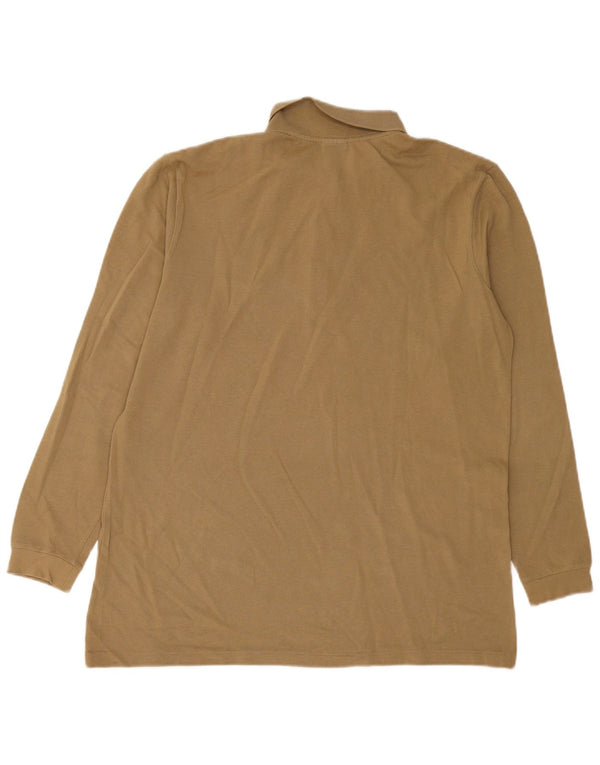 Lacoste Polo à manches longues femme taille 46 XL coton kaki