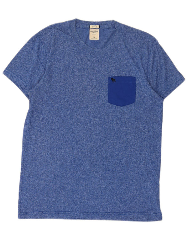 Abercrombie & Fitch T-shirt muscle pour homme petit coton moucheté bleu